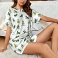 thumbnail image 4 of Balery Cute Avocado Yoga Conjunto de Pijama para Mujer con Estampado, Dos Piezas de Manga Corta y Shorts, Ropa de Dormir Suave con Cuello Redondo y Bolsillos-XX-Large, 4 of 6