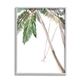 thumbnail image 4 of Stupell Industries Girl Swinging Tropical Palm Trees Casual Design Graphic Art Gray Framed Art Print Wall Art, Design by Amelia Noyes, 4 of 5