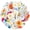 4A-50pcs, variant on 35pcs-50pcs Floral Stickers Nature Daisy Stationery Stickers Cute Kids Stickers for Laptops Notebooks Fridge
