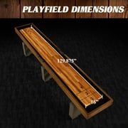 Barrington 12ft Urban Shuffleboard Table, Solid Wood Playfield, 8 Pucks