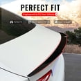 thumbnail image 2 of Ikon Motorsports Rear Trunk Spoiler Wing Fits 2016-2025 Chevrolet Malibu, M4 Style Gloss Black ABS, 2 of 8