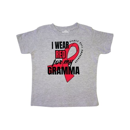 

Inktastic Sickle Cell Awareness I Wear Red For My Gramma Gift Toddler Boy or Toddler Girl T-Shirt