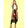 thumbnail image 5 of Made by Johnny Women's Casual Long Open Front Drape Lightweight Duster High Low Hem Maxi Long Sleeve Cardigan XXL MOCHA, 5 of 6