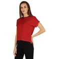 thumbnail image 4 of Inkmeso Drop Shoulder Round Neck T-shirt For Womens Casual Relax Fit Summer T-shirts, 4 of 7
