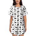 thumbnail image 1 of Balery Border Collie Dog Conjunto de Pijama para Mujer con Estampado, Dos Piezas de Manga Corta y Shorts, Ropa de Dormir Suave con Cuello Redondo y Bolsillos-Large, 1 of 6