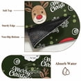 thumbnail image 6 of Kitchen Runner 2 x 6 Ft, Christmas Santa Claus Non-Slip Residential Carpet, Cartoon Xmas Elk Snowflakes Black Indoor Crawling Mats Runner Rugs for Living Room/Dining Room/Bedroom, 6 of 8