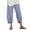 a-436Blue91, variant on Womens Gingham Cropped Pants With Elastic High Waist Tulip Split Hem Relaxed Fit For Casual Daily Wear Summer Errands Weekend Outings Blue