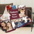 thumbnail image 4 of Custom Blanket with Photos/Text, Personalized Picture Blanket Throw Using My Own Photos, Customized Memorial Mothers for Mom Dad Family Friends - 4 Size (1 Photo W/Text), 4 of 6