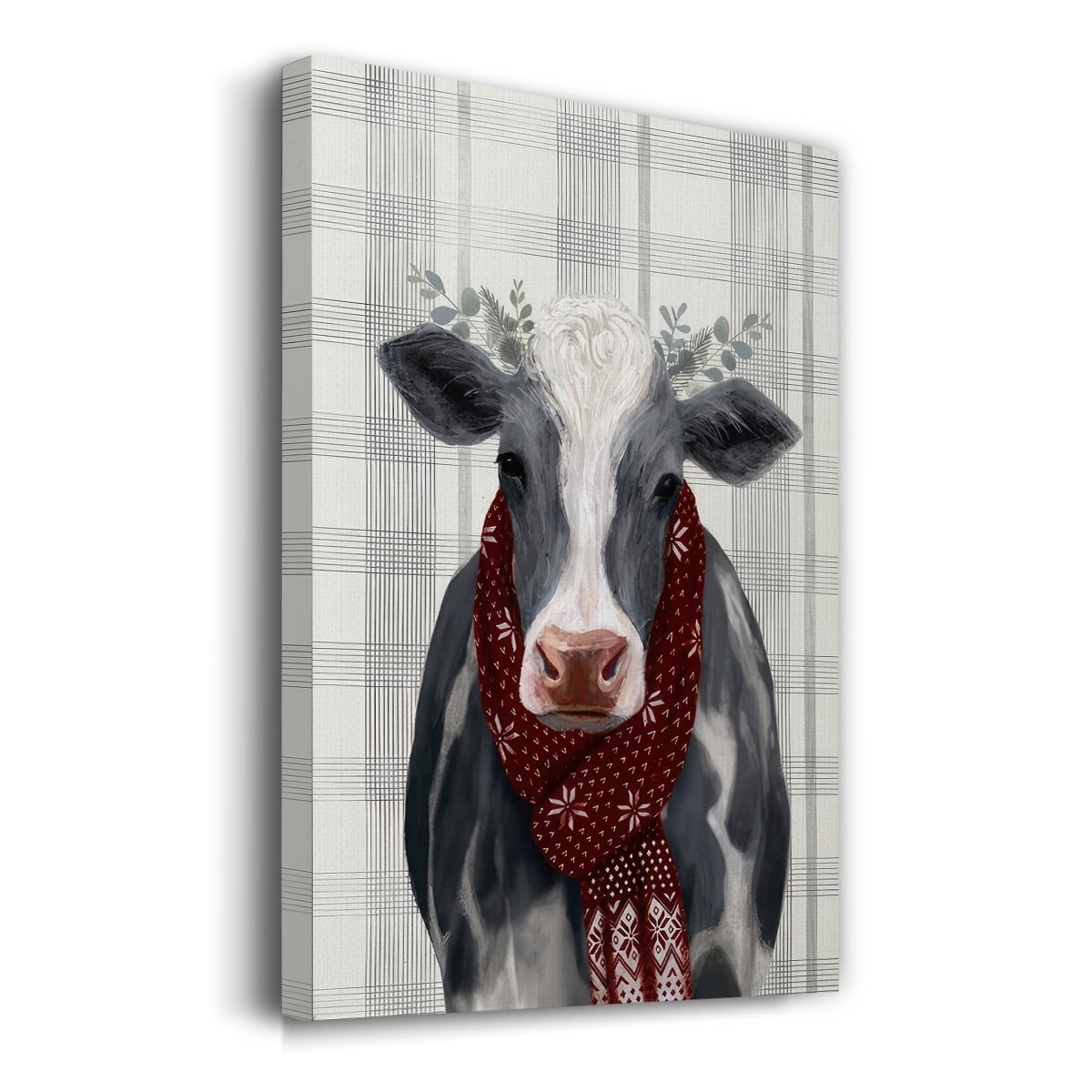 Yuletide Cow II- Gallery Wrapped Canvas