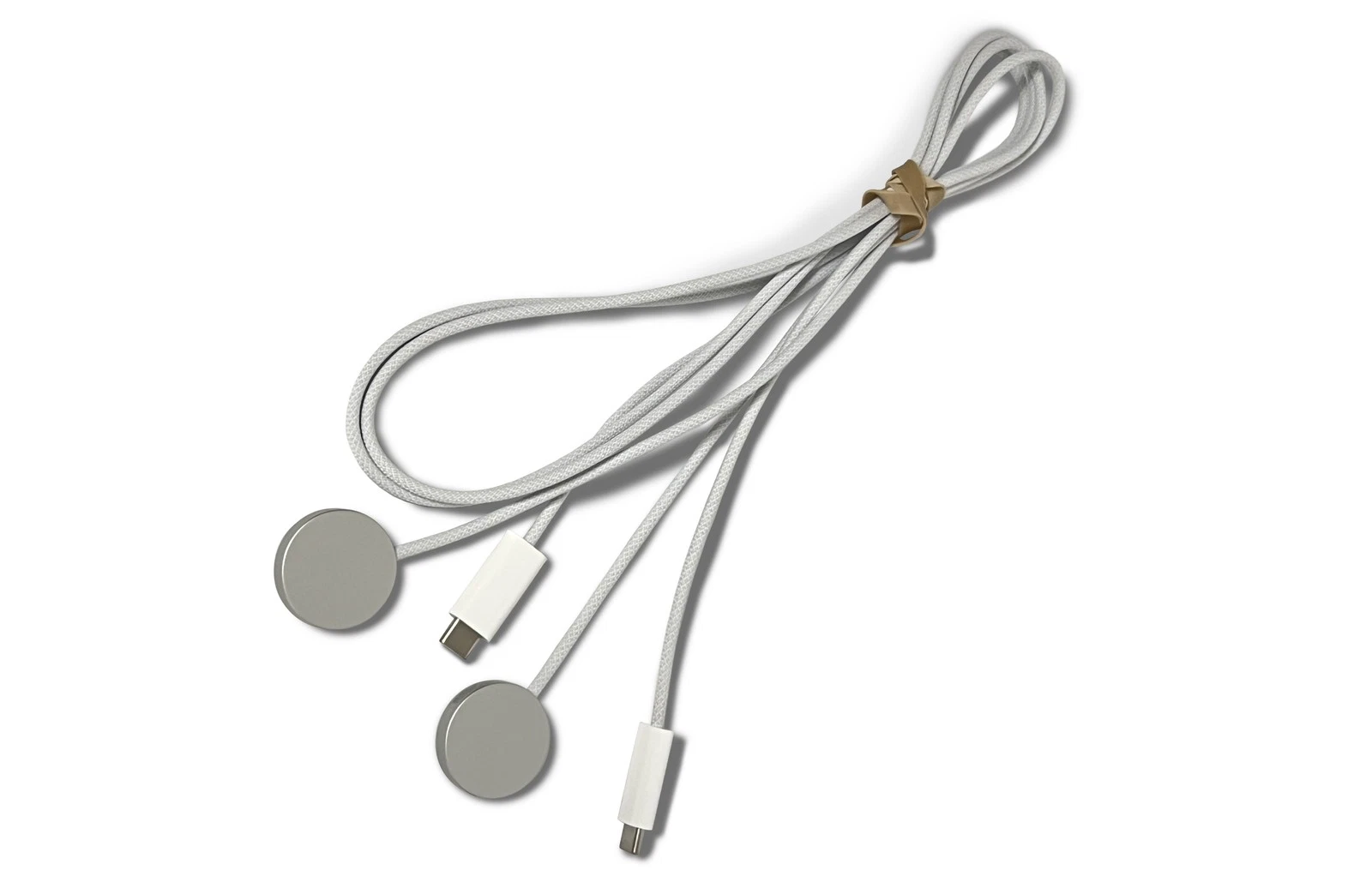 Restored 100 Pack Apple (1m / 3.3-Ft) Watch Magnetic Fast Charger to USB-C Braided Cable - White (A2515) (Refurbished)