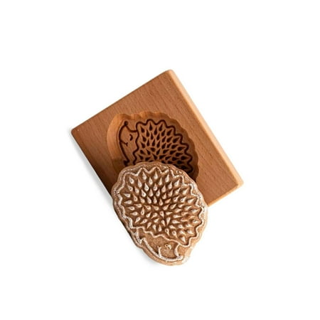 

Redempion Biscuit Mold Shaping Presser Home Wood Craft Animals Themed Cookies Biscuits Baking Tool Bakeware Accessory Pressing Mould Hedgehog