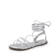 thumbnail image 1 of Sandalia DREAM PAIRS SDFS2408W con Cordones Plata Talle 11, 1 of 8