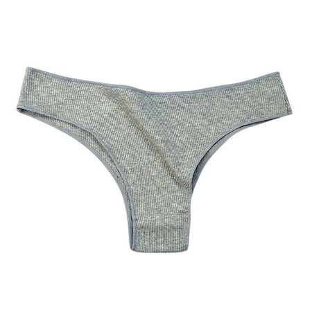 

Tosmy Panties For Women Women s Solid Color Sports Casual Comfortable Breathable Threaded T Shaped Low Waisted Underwear Womens Underwear