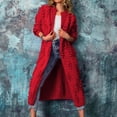 thumbnail image 1 of Vestes pour Femmes Mode Décontractée Chaude Col Rond Manteau Long Chandail Cardigan en Liquidation, 1 of 4