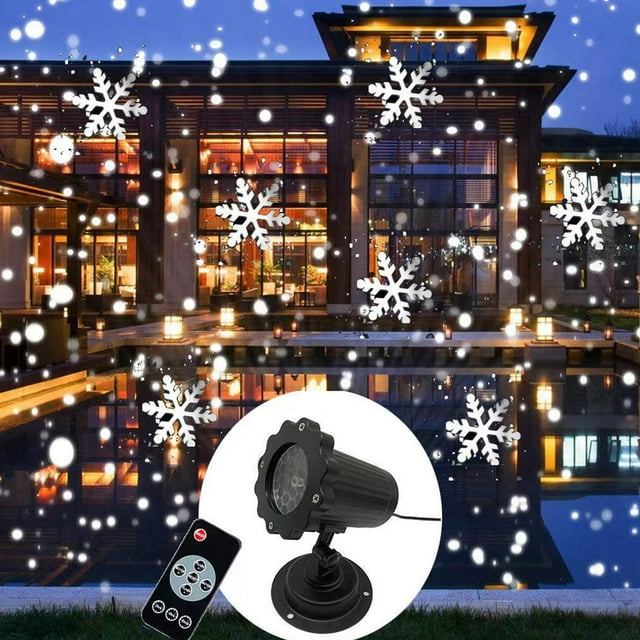 Christmas Clearance,LED Snowflake Projector Lights, Outdoor and Indoor Remote Control Christmas Decor with Adjustable Angle, Perfect for Holiday Parties and Events,Outdoor Christmas Decorations