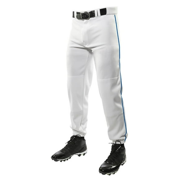 Champro Men's Triple Crown With Braid Baseball Pant White | Royal 4XL