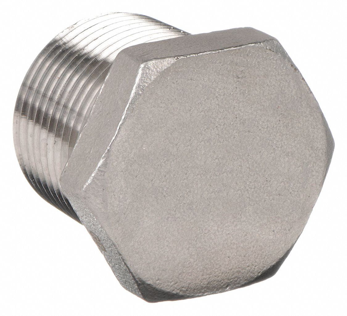 Stainless Steel 304 Fitting Hex Head Plug 3/4" Inch Class 150 Heavy Duty 