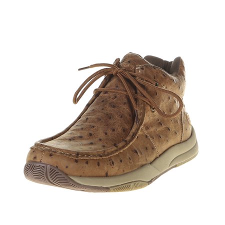 

Roper Footwear Mens Clearcut Vintage Faux Ostrich Leather Print Casual Shoe 8 Tan