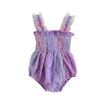 thumbnail image 2 of Baby Girls Casual Sleeveless Romper Stars Print Ruched Playsuit Colorful Tulle Princess Clothes, 2 of 9