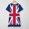 thumbnail image 3 of British Flag Girl's Dress Summer Crew Neck Children's T-Shirt Tops Casual Wear, 3 of 10