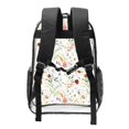 thumbnail image 2 of Honeii Wildflower Watercolor Print Clear Backpack Heavy Duty Transparent Bag 17" See Through BookBag for Women Men Adults Work Festival Sports Travel, 2 of 7