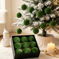 thumbnail image 4 of JJV 9 Pcs Velvet Christmas Ball Ornaments, 3.15 Inch Flocked Shatterproof Xmas Tree Decor, Solid Color Christmas Balls Hanging Ornaments, 4 of 8