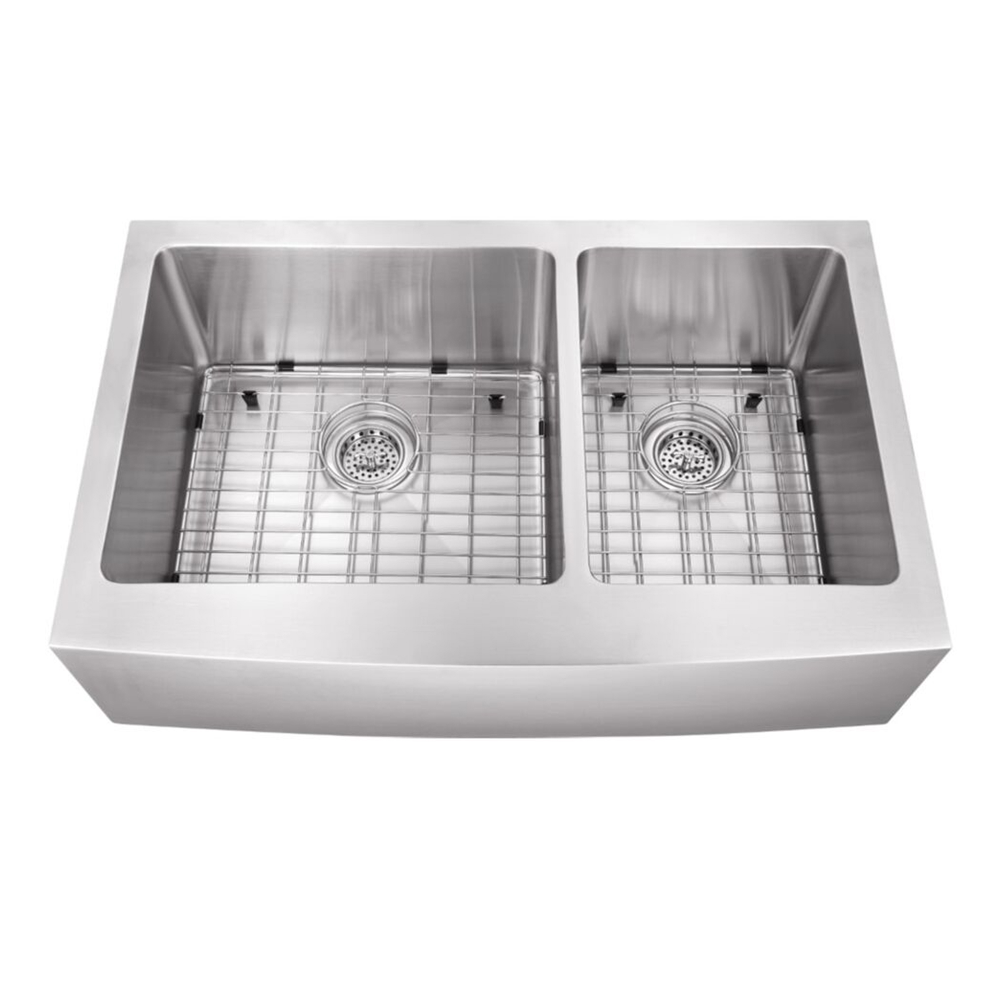 Undermount 35-7/8 in. 60/40 Bowl Apron Front 16 Ga. Stainless Steel ...