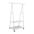 thumbnail image 1 of simhoa Clothing Rack Clothes Hanger Stand on Wheels Rolling Storage Hanging Sturdy Organizer Hallway Space Saving Metal Garment Rack White, 1 of 8
