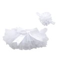 thumbnail image 2 of EeaseMX Falda de tutú y diadema de flores para bebé niña, accesorios de fotografía, vestido de cumpleaños para recién nacida, tocado, talla S (blanco), 2 of 7