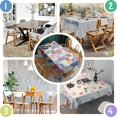 thumbnail image 4 of Boho Bohemia Flower Rectangle Tablecloth 60"x120",Waterproof Polyester Rectangle Table Cloth, Wipeable Spillproof Polyester Tablecloth for Dining, Camping, Indoor and Outdoor, 4 of 6