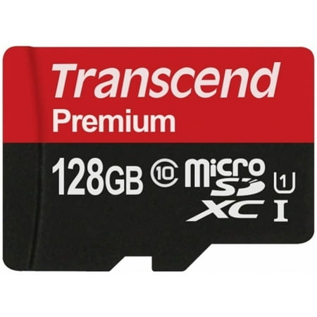 Image of Transcend 128GB Memory Card for CAT S62 Phone - High Speed MicroSD Class 10 MicroSDXC P2K