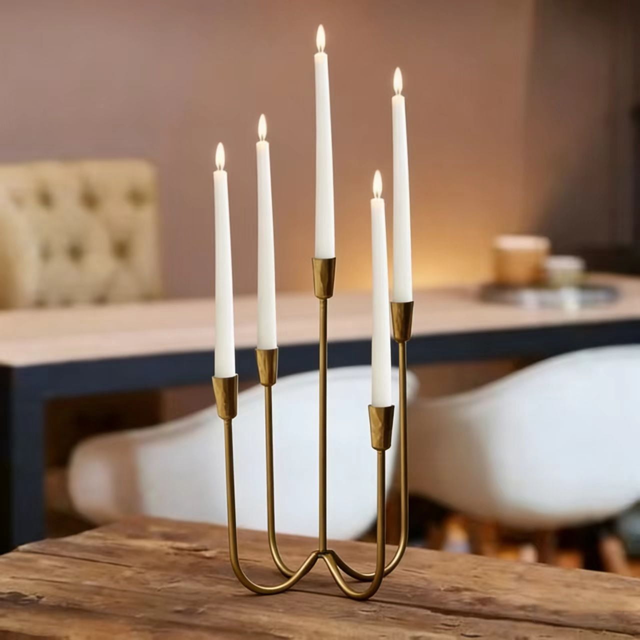 Better Homes & Gardens Heritage Gold 5-Taper Candelabra