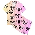 thumbnail image 4 of Ensemble de Pyjama Garçon Imprimé Manches Courtes Filles Pyjama Boutonné Ensemble de Pyjamas Mode pour Filles Ensemble de Pyjamas en Soie Pjs pour Filles Garçons Mode Filles, 4 of 4
