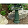 thumbnail image 3 of Tierra Garden 4-8181T Gloss Bird Bath Bowl with Rim, Hunter Green, 3 of 3