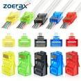 thumbnail image 2 of 50PCS RJ45 Cat6 Pass Through Connectors, Assorted Colors EZ to Crimp Modular Plug for Solid Or Stranded UTP Network Cable, 2 of 9