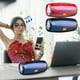 thumbnail image 1 of Altavoz Bluetooth con luces de colores - batería de 1200mAh, reproducción de 10 horas, Bluetooth 5.0, sonido HIFI de 360°, tarjeta USB/TF/entrada AUX, 1 of 5