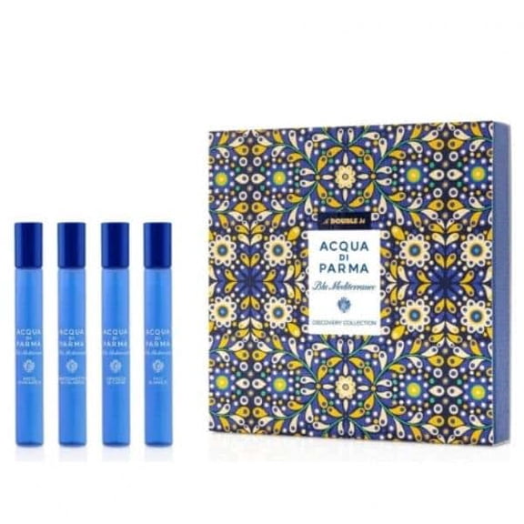 Blu Mediterraneo Discovery Collection, 4 Piece Roll On Fragrance Set for Unisex
