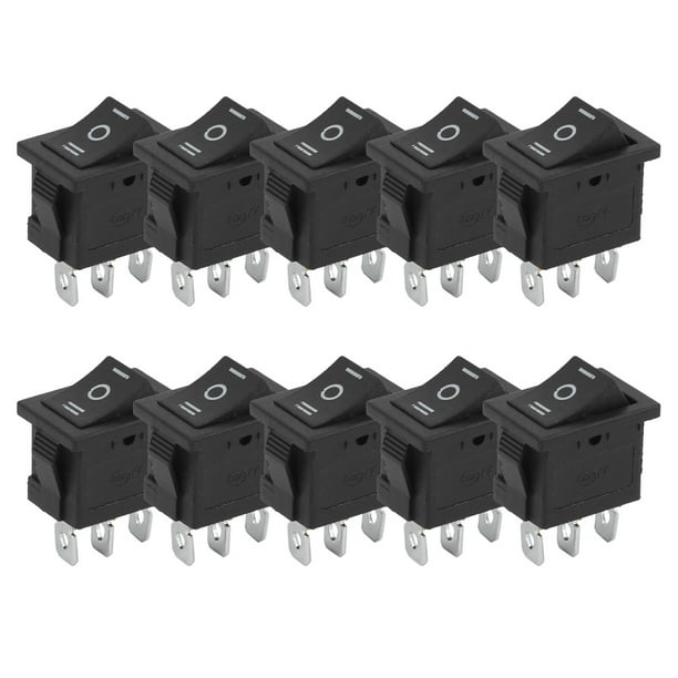 Interruptor basculante Nikou KCD1 10 piezas Mini Pin cuadrado O OFF