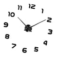 thumbnail image 4 of Simple Arte Moderno DIY Extraíble Fácil de Instalar DIY Acrílico 3D Superficie de Espejo de Pared Reloj Decorativo para Sala de Negro + Plata, 4 of 9