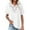 White A, variant on Summer Savings BOVXNPU Summer Tops for Women, Plus Size Womens Casual Tops,Fashion Women's Summer-Neck Short Sleeve Linen Solid Casual T-Shirt Blouse