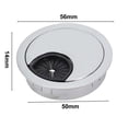 thumbnail image 4 of Brosse Chromée 50mm 60mm 80mm pour Bureau, Illets, Câble de Table, Trou de Fil de Rangement, 4 of 9