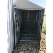 Yardsaver® 4 x 7 ft Steel Storage Shed Pent Roof Eggshell