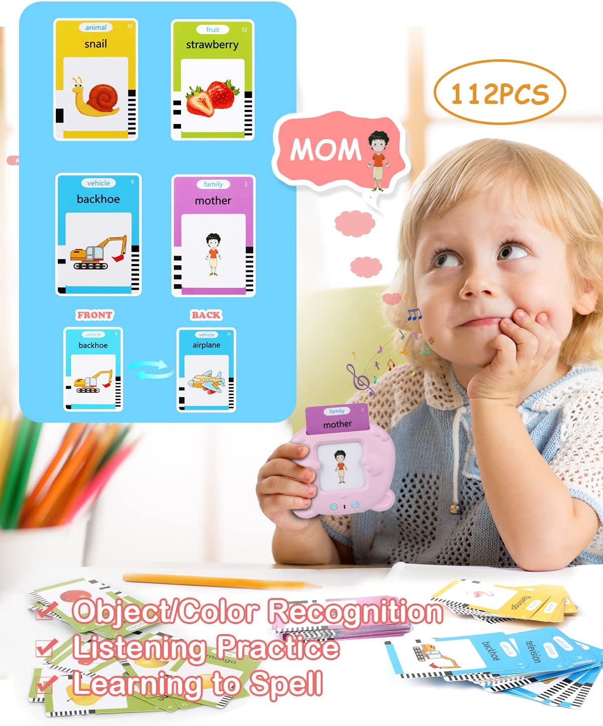 Buy Tater Tots Pocket Vocab Talking Flash Cards for Toddlers 2 3 4