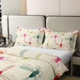 thumbnail image 4 of Dragonfly 100% Cotton Bedding Set King,Colorful Dragonflies Duvet Cover for, 4 of 7