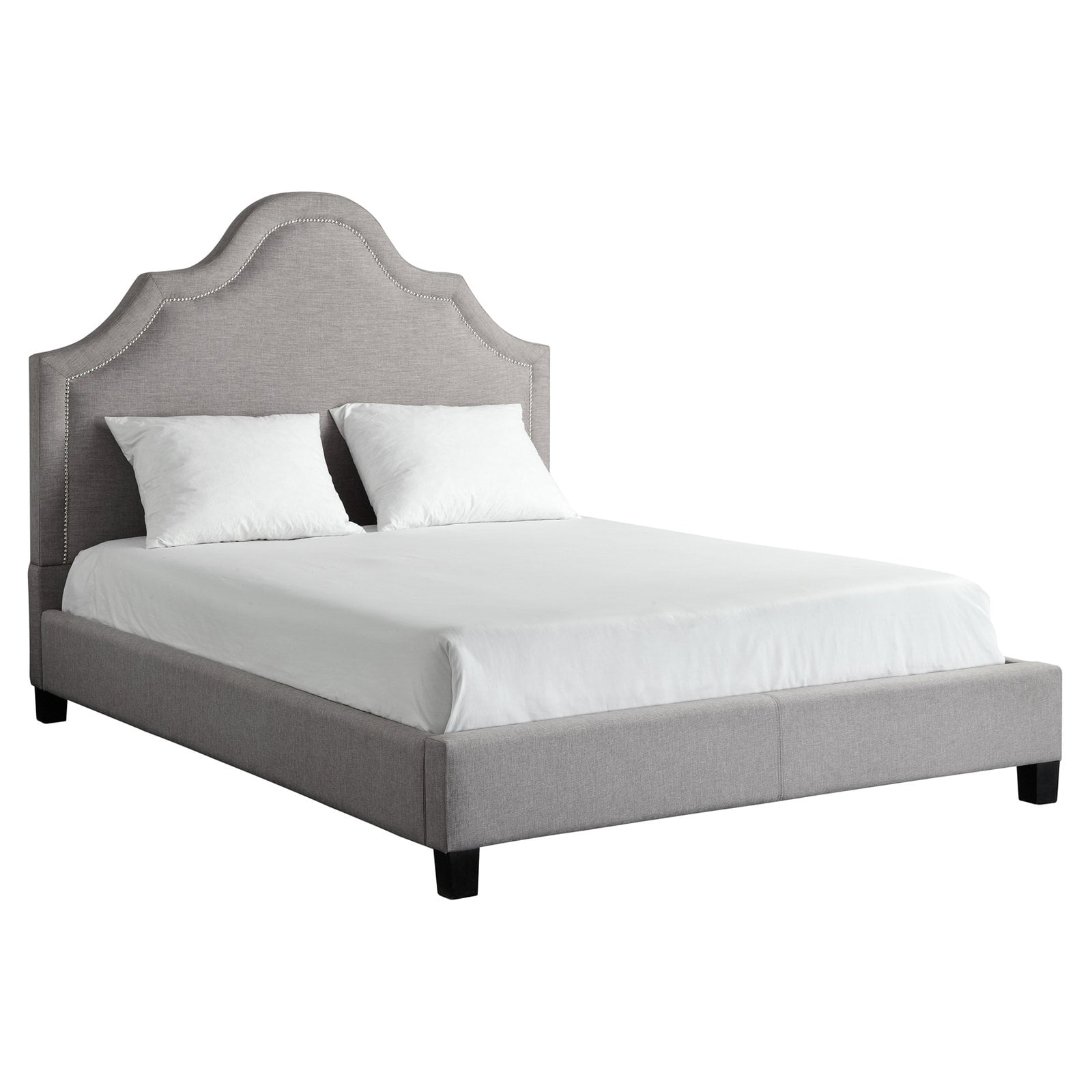 Weston Home Bailey Upholstered Nailhead Platform Bed