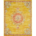 thumbnail image 1 of Unique Loom Penrose Collection Traditional Vintage Distressed Area Rug, 8 x 10 Feet, Gold/Red, 1 of 1