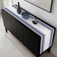 thumbnail image 5 of Navy Blue Striped Table Runner 48 Inches Long, Modern White Striped Abstract Art Aesthetics Kitchen Coffee Dining Table Decoration for Home Party Birthday Wedding Home Decor 13x48 Inches, 5 of 8