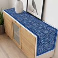 thumbnail image 6 of Boho Blue Table Runner Ethnic Western Abstract Tribal Floral Art Tablerunners 13 x 60 Inch, Table Decorations Tabletop Scarf for Summer Gathering Holiday Farmhouse Kitchen Dining Decor, 6 of 8