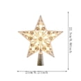 thumbnail image 3 of Christmas Tree Topper, Crystal Star Ornament, LED Light Decor, Multicolor Flashing Effect and Sturdy Reusable Build for Tree Branches, Mantel Shelves and Holiday Gatherings., 3 of 7
