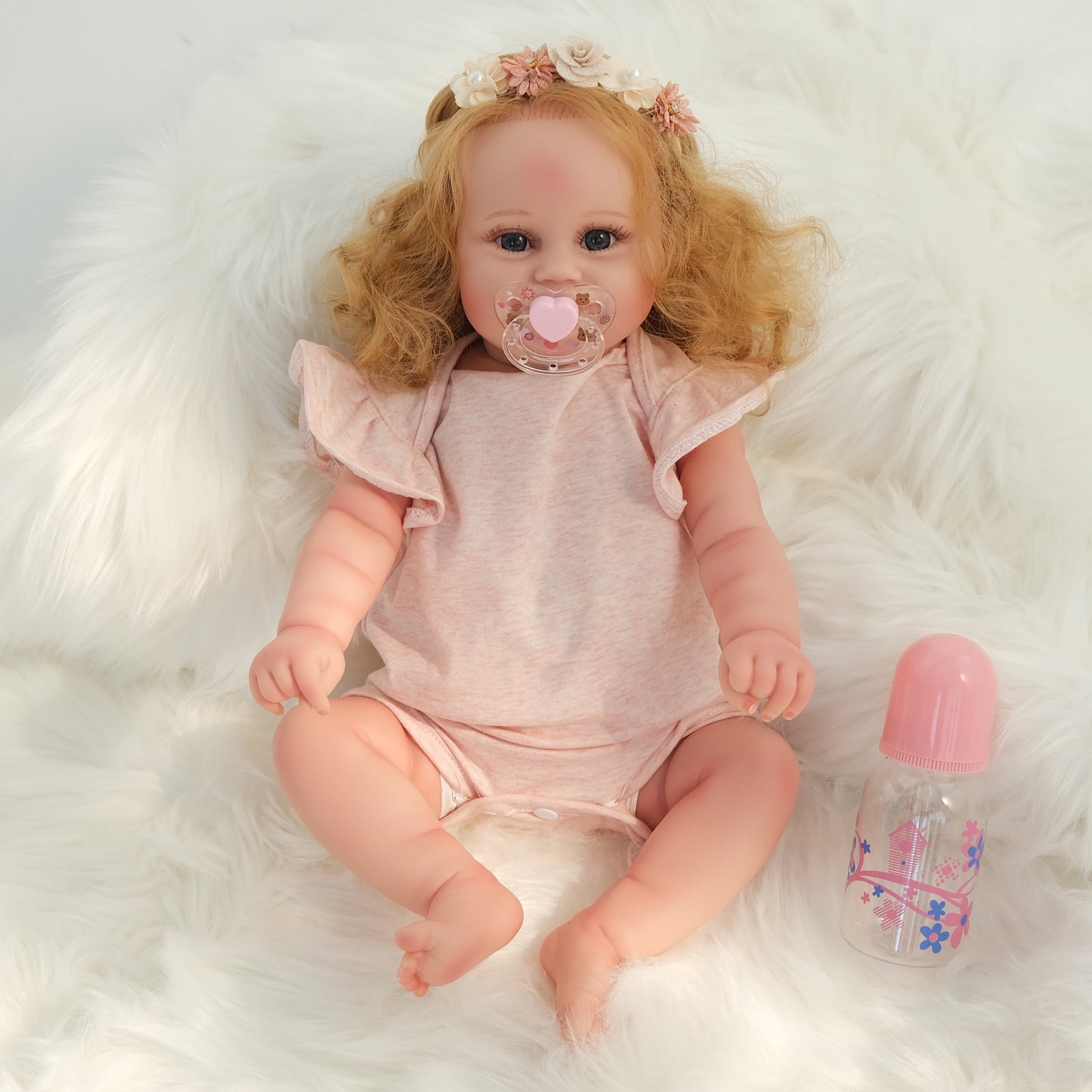 Zlgkjk Reborn Baby Dolls Girl, 18 Realistic Soft Vinyl Silicone Full Body,  Lifelike Sleeping Dolls for Girls, Real Life Baby Doll Gift Set for 3+